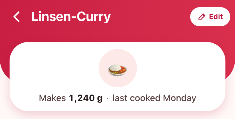 A, cooked recipe