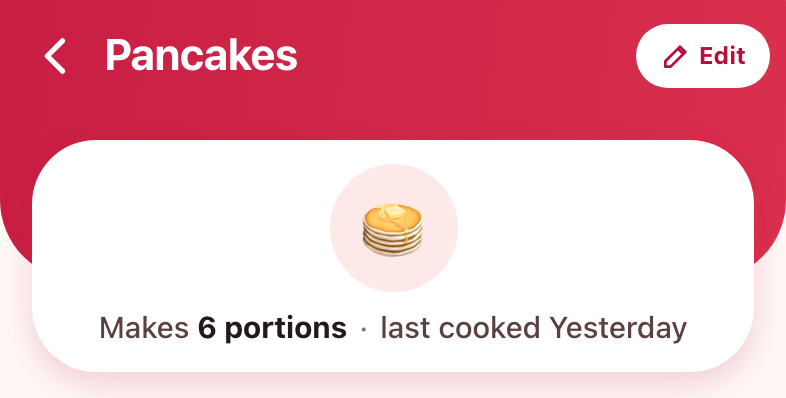 A, portions recipe