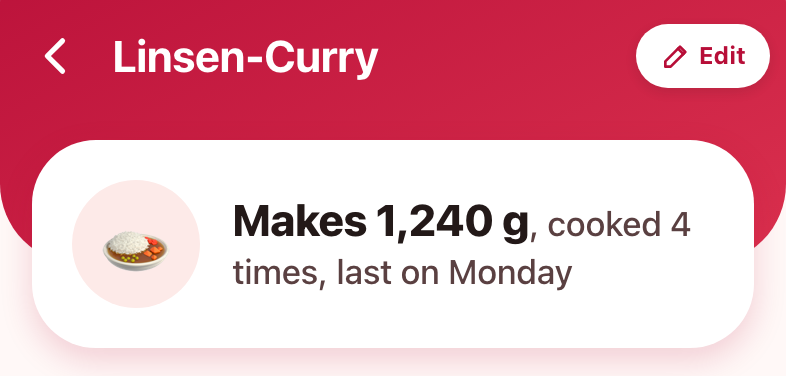 B, cooked recipe